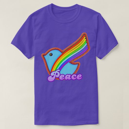 Rainbow Dove of Peace T-shirt (Design voorkant)