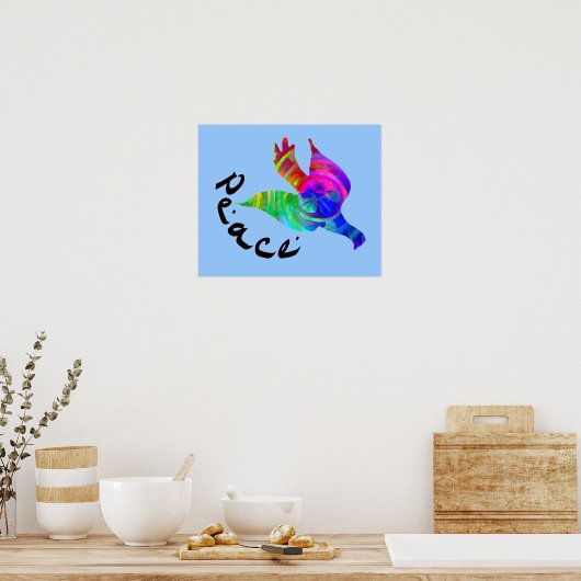 Rainbow Dove Peace Poster (Keuken)