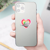 Rainbow Doves Sticker (Telefoon)