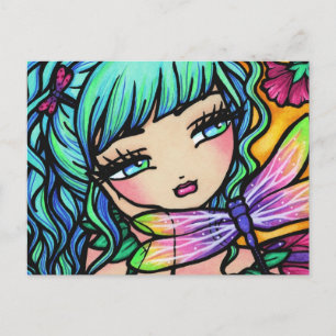 Rainbow Draairy Flower Fairy Fantasy Postcard Briefkaart