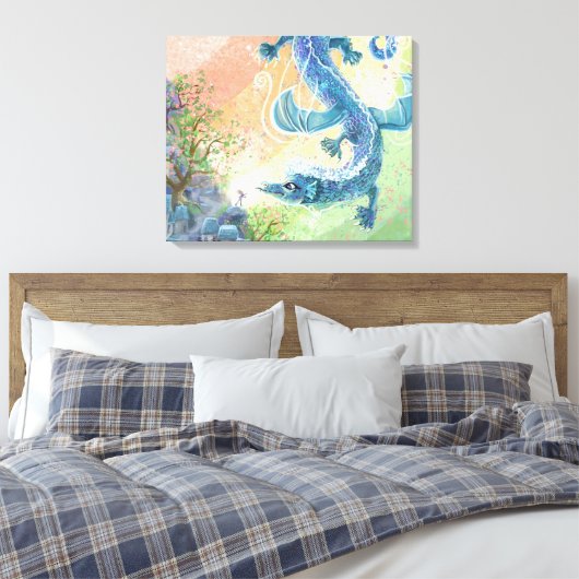 Rainbow Dragon Art Canvas Afdruk (Insitu (Slaapkamer))