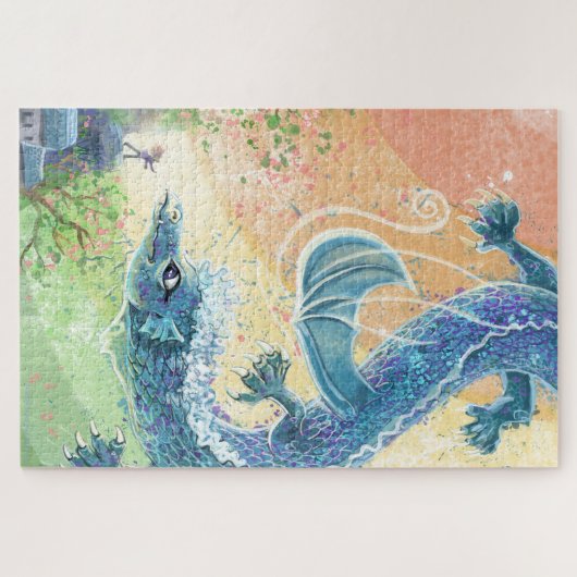 Rainbow Dragon Art Legpuzzel (Horizontaal)