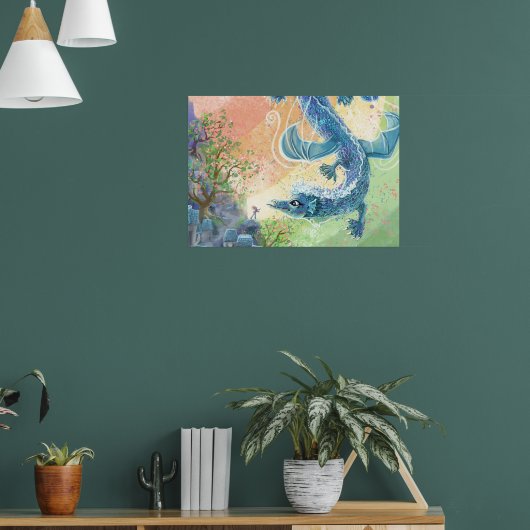 Rainbow Dragon Art Poster (Woonkamer 1)
