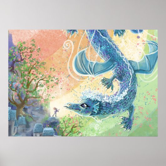 Rainbow Dragon Art Poster (Voorkant)