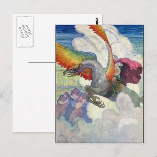 Rainbow Dragon Briefkaart (Voorkant / Achterkant)