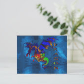 Rainbow Dragon Briefkaart (Staand voorkant)