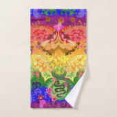 Rainbow Dragon Damask - Gay Pride Flag Colors Bad Handdoek (Handdoek)