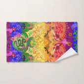 Rainbow Dragon Damask - Gay Pride Flag Colors Bad Handdoek (Handdoek)