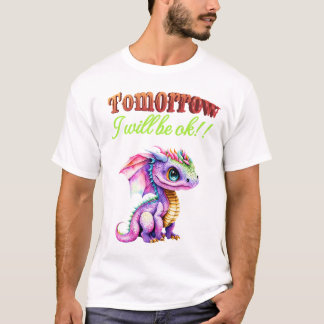 Rainbow Dragon Design - 'Morgen komt alles goed T-shirt