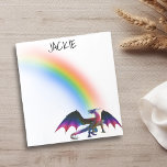 Rainbow Dragon - Gepersonaliseerde naam Notitieblok<br><div class="desc">Dit ontwerp werd gecreeerd door digitale kunst. Het kan op het gebied worden gepersonaliseerd dat door de foto en/of de tekst te veranderen wordt verstrekt. Of het kan worden aangepast door de klik te kiezen om de andere optie aan te passen en de kleur op de achtergrond te verwijderen of...</div>