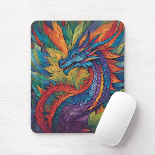 Rainbow Dragon Mousepad Muismat (Met muis)