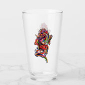 Rainbow Dragon multicolor chinese kunst aanpassen Glas (Achterkant)