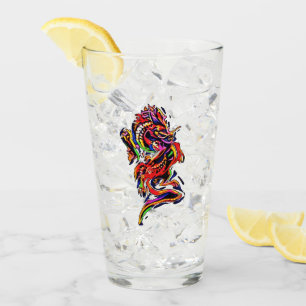 Rainbow Dragon multicolor chinese kunst aanpassen Glas