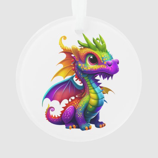 Rainbow Dragon Ornament (achterkant)