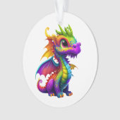 Rainbow Dragon Ornament (voorkant)