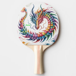 Rainbow Dragon Personalized Tafeltennisbatje