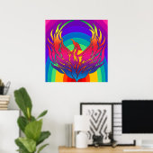 Rainbow Dragon Poster (Thuiskantoor)