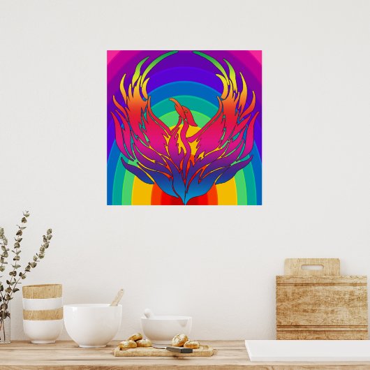 Rainbow Dragon Poster (Keuken)