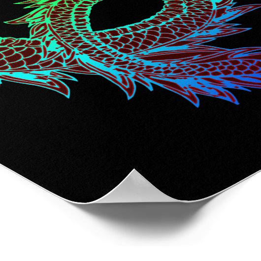 Rainbow Dragon Poster (Hoek)