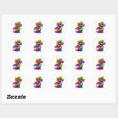 Rainbow Dragon Ronde Sticker (Vel)