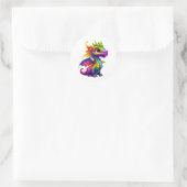 Rainbow Dragon Ronde Sticker (Tas)