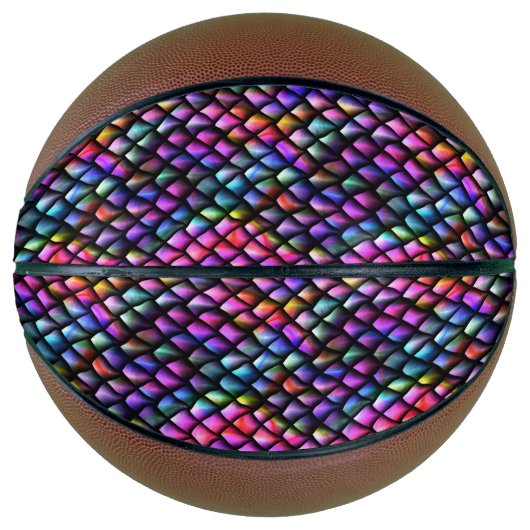 Rainbow Dragon Scales Basketball Basketbal (Voorkant)