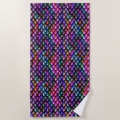 Rainbow Dragon Scales Beach Towel Strandlaken (Voorkant)