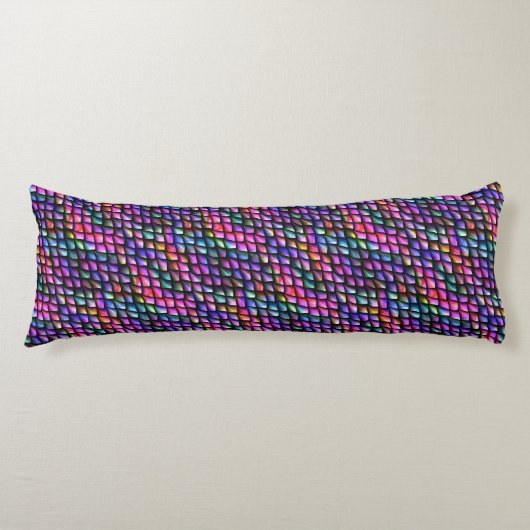 Rainbow Dragon Scales Body Pillow Lichaamskussen (Voorkant)