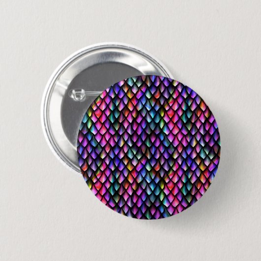 Rainbow Dragon Scales Button (Voorkant /achterkant)