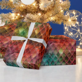 Rainbow Dragon Scales Cadeaupapier