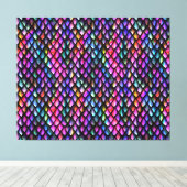 Rainbow Dragon Scales Canvas afdrukken (Insitu (Houten vloer))