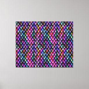 Rainbow Dragon Scales Canvas afdrukken