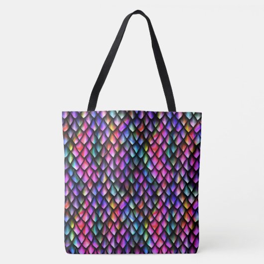 Rainbow Dragon Scales Canvas tas (Voorkant)