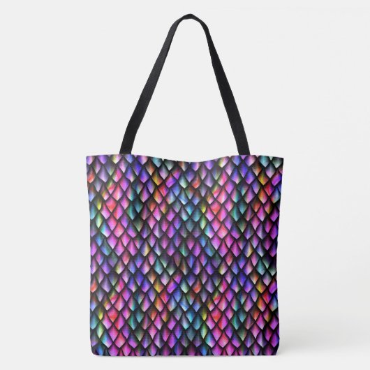 Rainbow Dragon Scales Canvas tas (Achterkant)