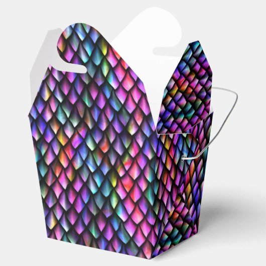 Rainbow Dragon Scales Favor Box Bedankdoosjes (Geopend)