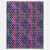 Rainbow Dragon Scales Fleece Blanket Deken (Voorkant)