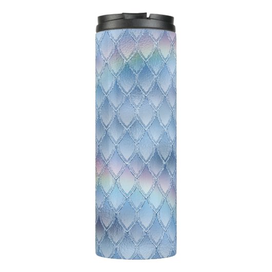 Rainbow Dragon Scales Gemstone Monogram Thermosbeker (Achterkant)