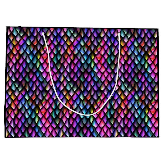 Rainbow Dragon Scales Gift Bags Groot Cadeauzakje (Achterkant)