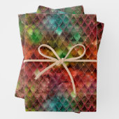 Rainbow Dragon Scales Inpakpapier Vel (In situ)