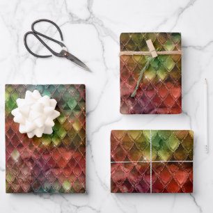 Rainbow Dragon Scales Inpakpapier Vel