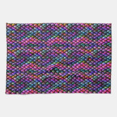Rainbow Dragon Scales Kitchen Towel Theedoek (Horizontaal)