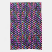 Rainbow Dragon Scales Kitchen Towel Theedoek (Verticaal)