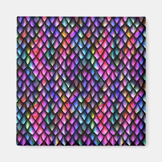Rainbow Dragon Scales Magnet (Voorkant)