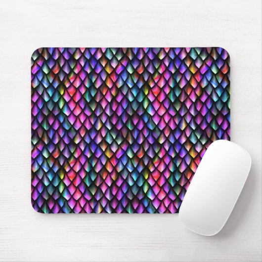 Rainbow Dragon Scales Mousepad Muismat (Met muis)