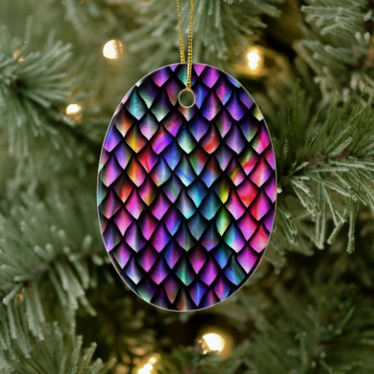 Rainbow Dragon Scales Ornament (Boom)