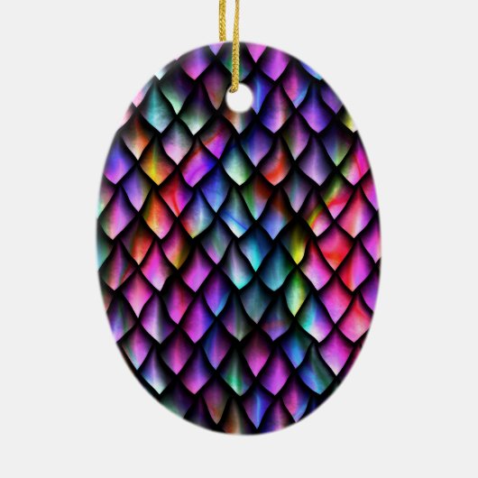 Rainbow Dragon Scales Ornament (Achterkant)
