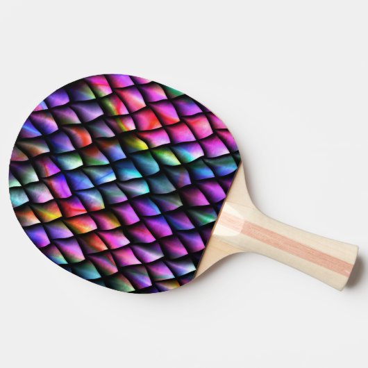 Rainbow Dragon Scales Ping Pong Paddle Tafeltennisbatje (Zijkant)