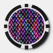 Rainbow Dragon Scales Poker Chip (Voorkant)