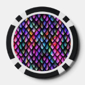 Rainbow Dragon Scales Poker Chip (Achterkant)