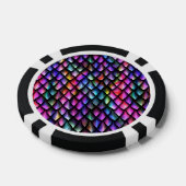 Rainbow Dragon Scales Poker Chip (Enkel)